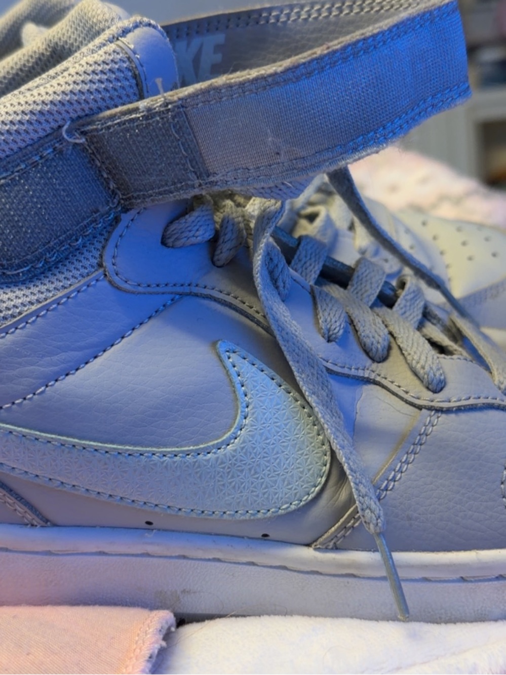 Nike Kids Light Blue High-Top Sneakers